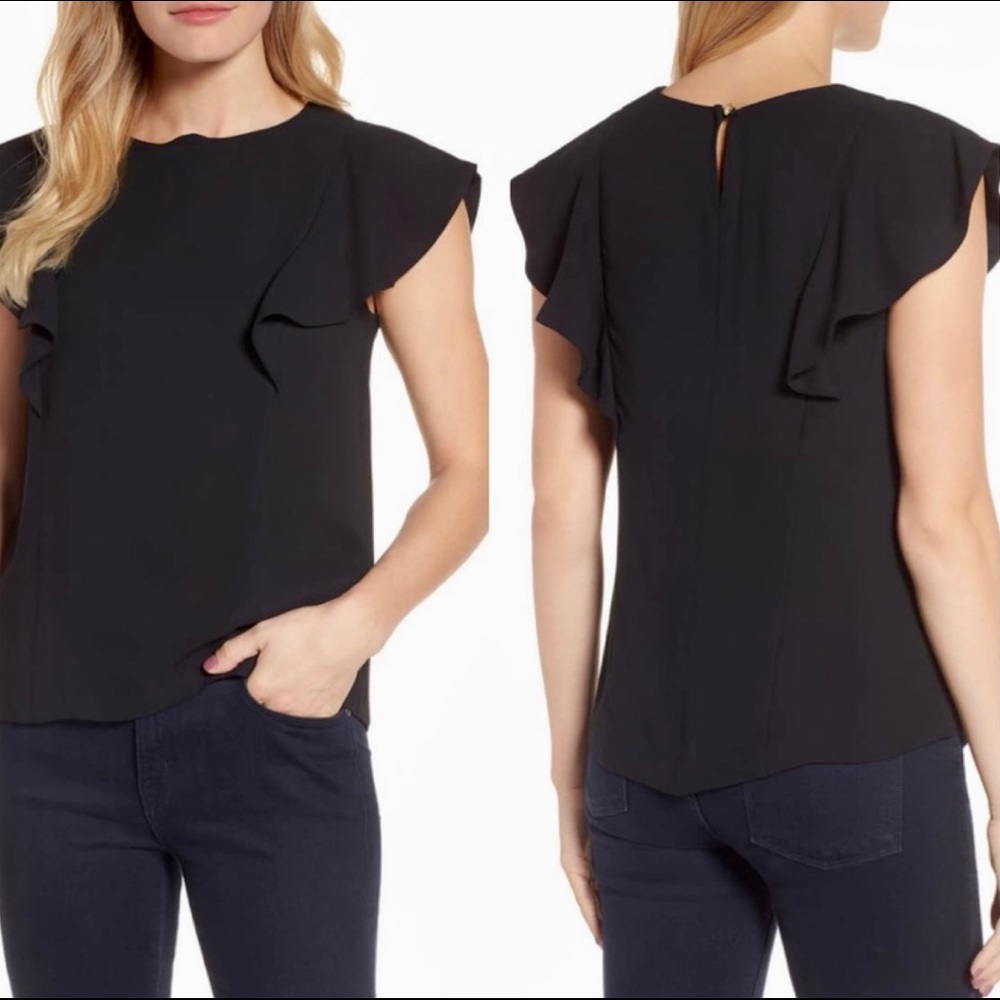 Draper James ruffled Isabelle top. Size 8.